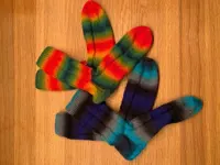 Selbstgestrickte socken