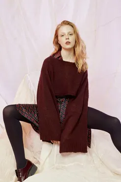 Kurzer Pullover aus LUSSO