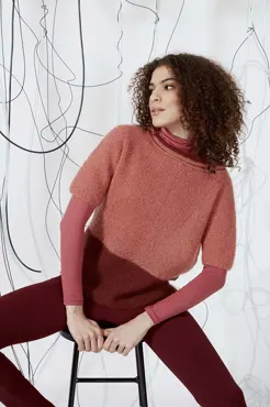 Kurzarm-Pullover aus MOHAIR LUXE