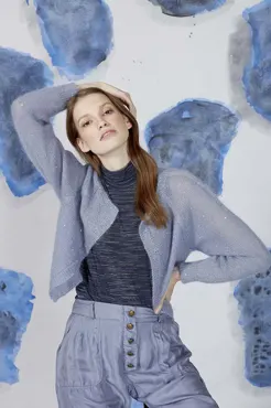 Jacke Top Down aus MOHAIR FANCY