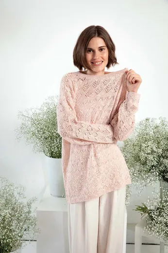 Langer Pullover aus LOTUS