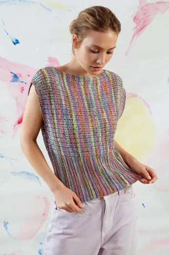 Kurzarm-Pullover aus KARMA
