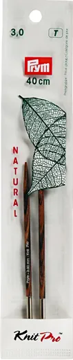 Rundstricknadelspitzen Natural - Holz, farbig / 2 Nadeln pro Packung