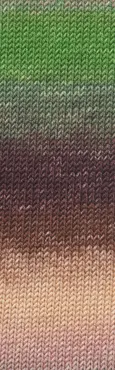 Merino 120 Dégradé grün/bordeaux/lachs