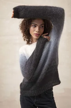 Pullover Top Down aus LACE