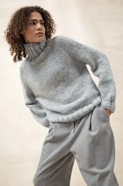 Pullover Top Down aus SURI ALPACA und CARPE DIEM