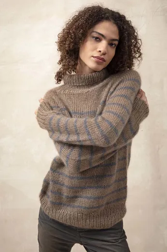 Pullover Top Down aus LACE