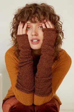 Lange Hand-Stulpen aus LAMÉ