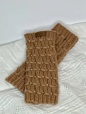 Handstulpen mit Perlen - one size