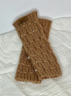 Handstulpen mit Perlen - one size