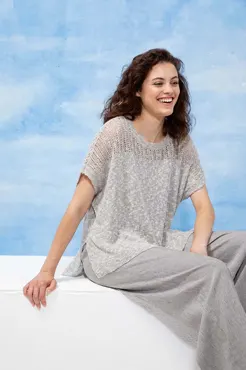 Kurzarmpullover aus LOTUS