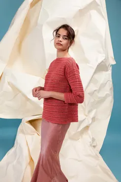 Pullover gehäkelt aus BABY COTTON