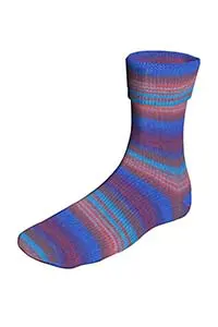 Super Soxx Color 4-fach blau/altrosa 1129 neusiedler