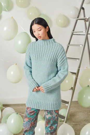 Pullover aus LAMBSWOOL und LACE LAMÉ