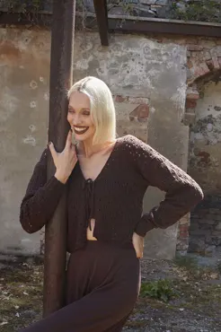 Kurz Strickjacke aus BLISS