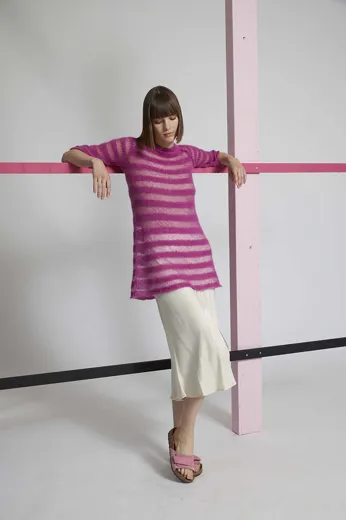 Langer Pullover aus MOHAIR 21