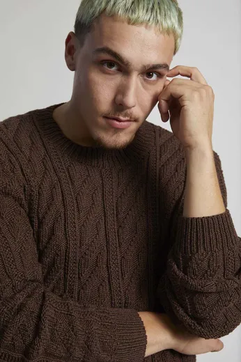 Herrenpullover mit Fantasiemuster aus NORMA