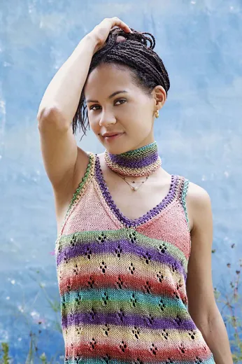 Top aus SILK COLOR