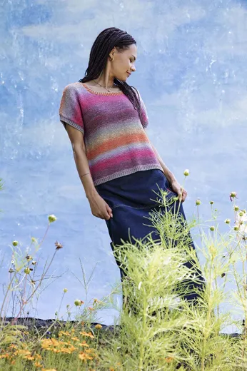 Kurzarmpullover aus SILK COLOR