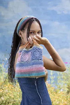 Häkel -Tasche aus SILK COLOR