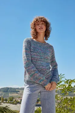 Pullover Top Down aus TROPICAL