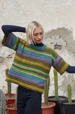 Kurzarmpullover gehäkelt aus WOOLADDICTS MOVE 6PLY