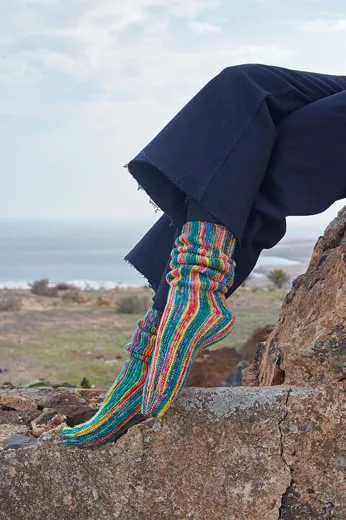 Rippensocken aus WOOLADDICTS  MOVE