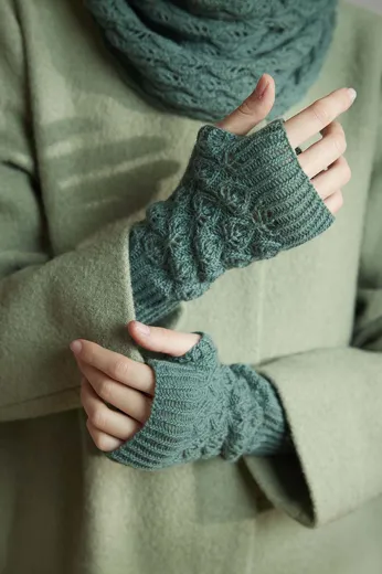 Fingerlose Handschuhe BETH aus CASMERE LACE