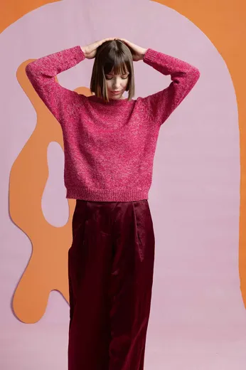 Raglan-Pullover Top Down aus FORTUNA