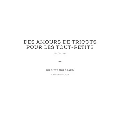 Des Amours De Tricot Pour Les Tout-Petits