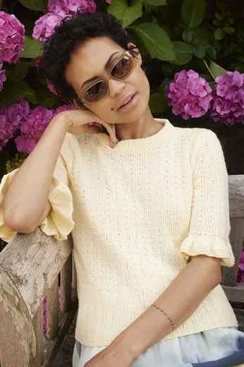 Kurzarmpullover Blossoming aus BLISS