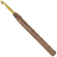 Wollhäkelnadel Walnuss Gold 326